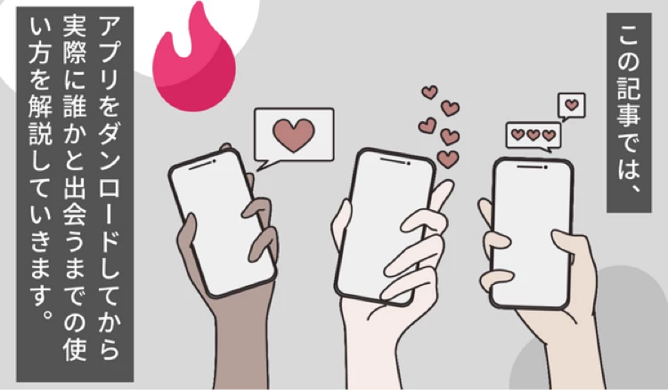 「Tinder 使い方」の冒頭マンガ②